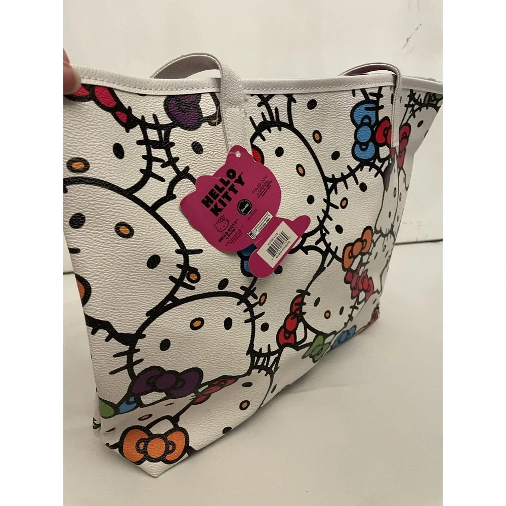 2018 Hello‎ Kitty White Tote Purse Bag Fab NY Sanrio 13 x 10